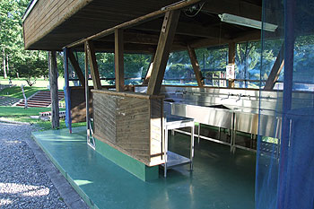 浦幌町森林公園キャンプ場の炊事場