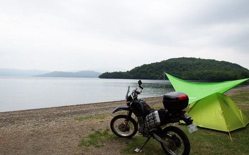 2014-07-17-和琴湖畔キャンプ場到着
