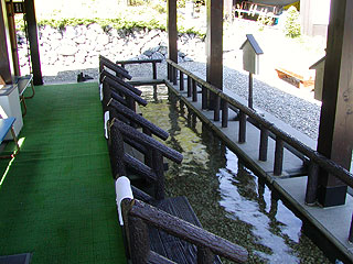 鹿部間歇泉公園の足湯